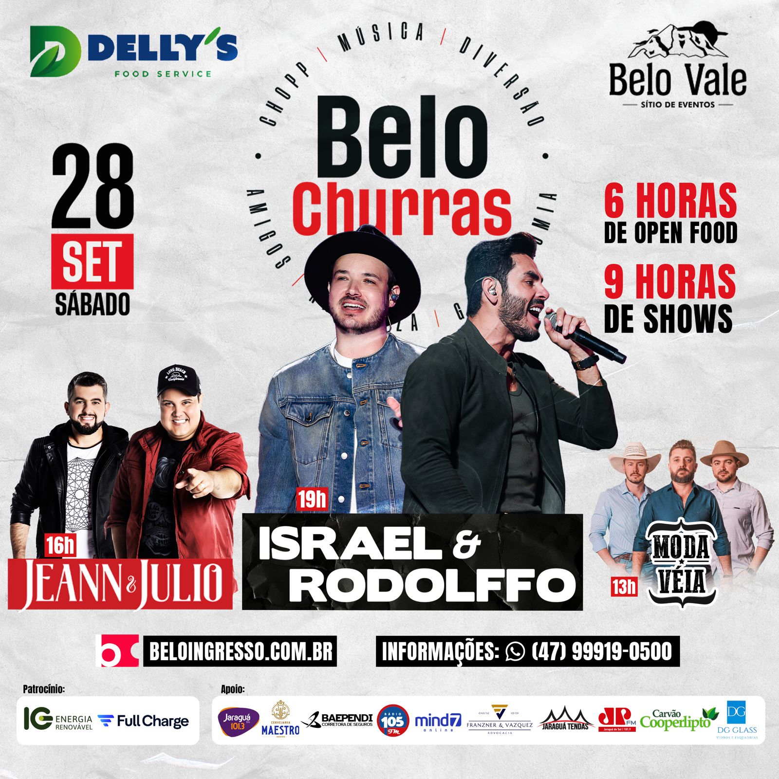 Belo Churras - Show Nacional ISRAEL & RODOLFFO + JEANN & JULIO